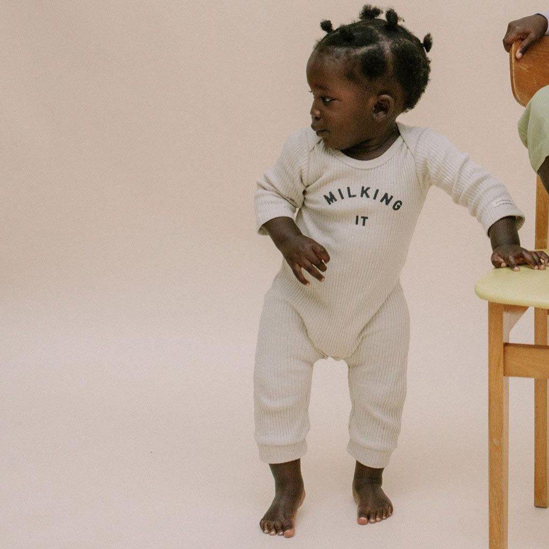 Claude & Co "Milking It" Onesie - Oat - Image 3