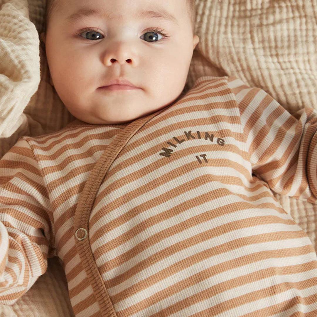 Claude & Co Trevi Clay Stripe Wrap Bodysuit - Clay - Image 2