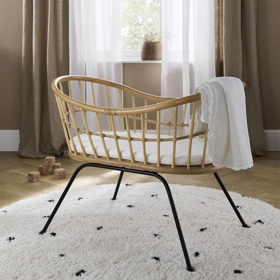 CuddleCo Aria Wave Crib - Rattan - Image 2
