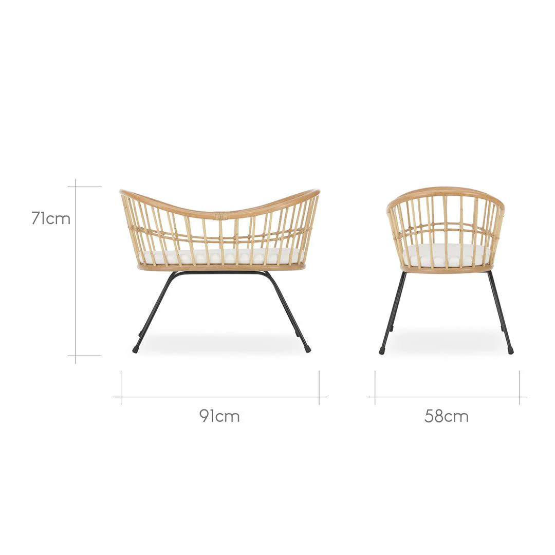 CuddleCo Aria Wave Crib - Rattan - Image 7
