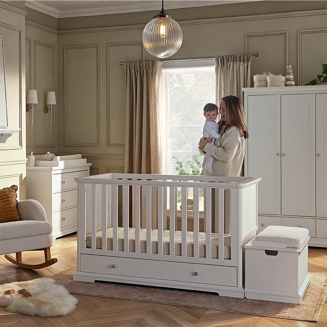 CuddleCo Beaumont Cot Bed - Low - White - Image 4