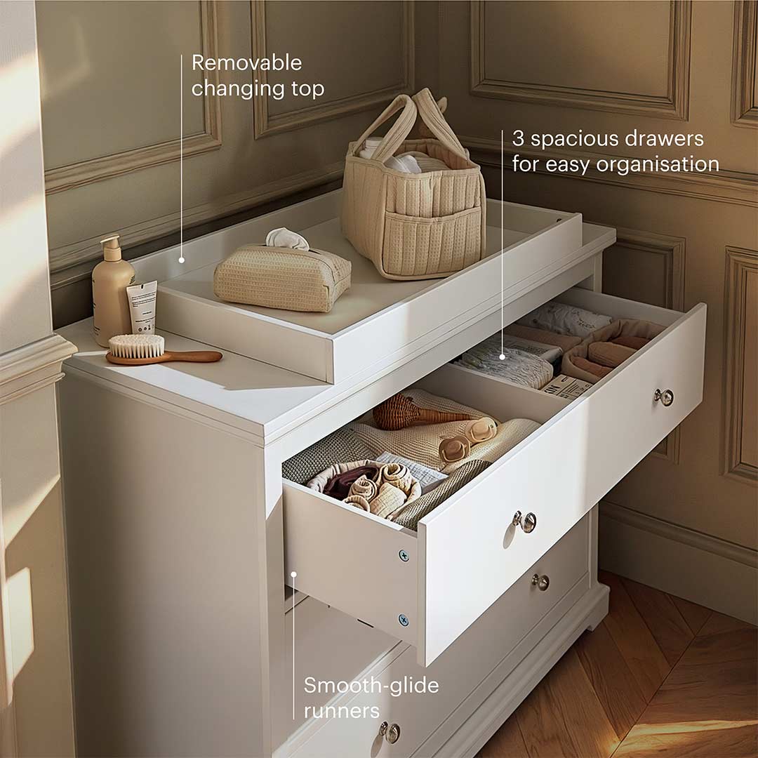 CuddleCo Beaumont Dresser Changer - White - Image 3