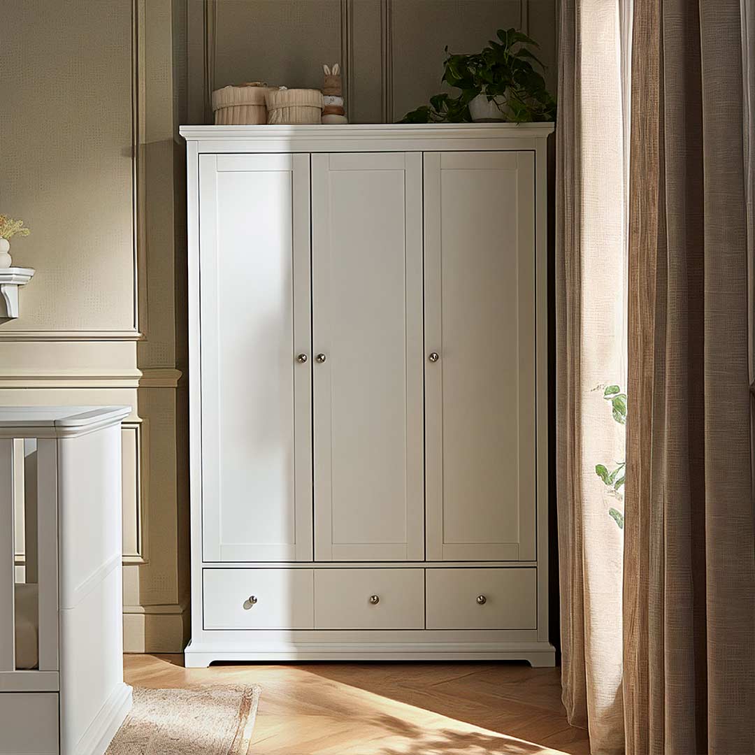CuddleCo Beaumont Triple Wardrobe - White - Image 4