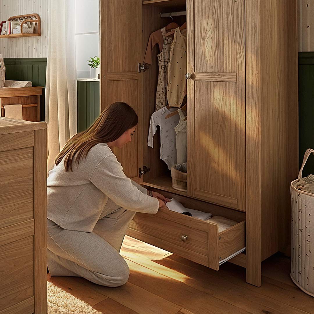 CuddleCo Burford Wardrobe - Oak - Image 4