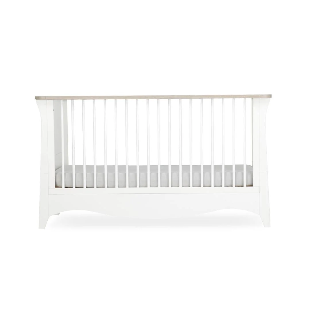 CuddleCo Clara 2 Piece Set 3-Drawer Dresser + Cot Bed  - White/Ash - Image 9
