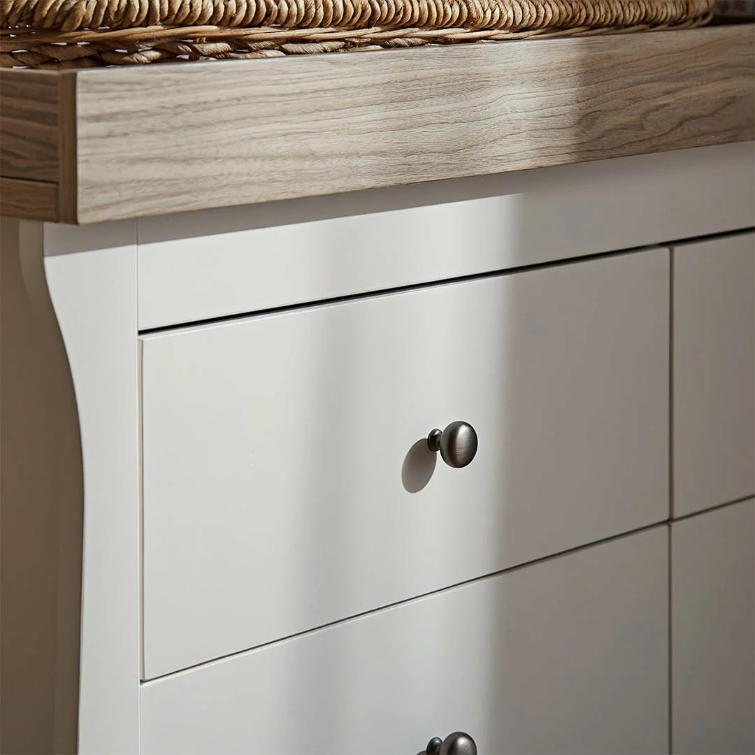 CuddleCo Clara Wide 6 Draw Dresser Changer - White/Ash - Image 5