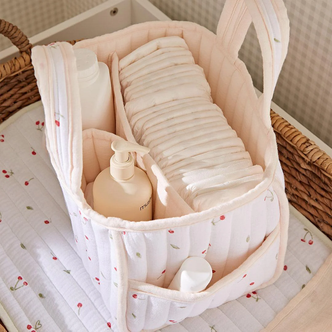 CuddleCo Nappy Caddy - Ditsy Cherry - Image 3