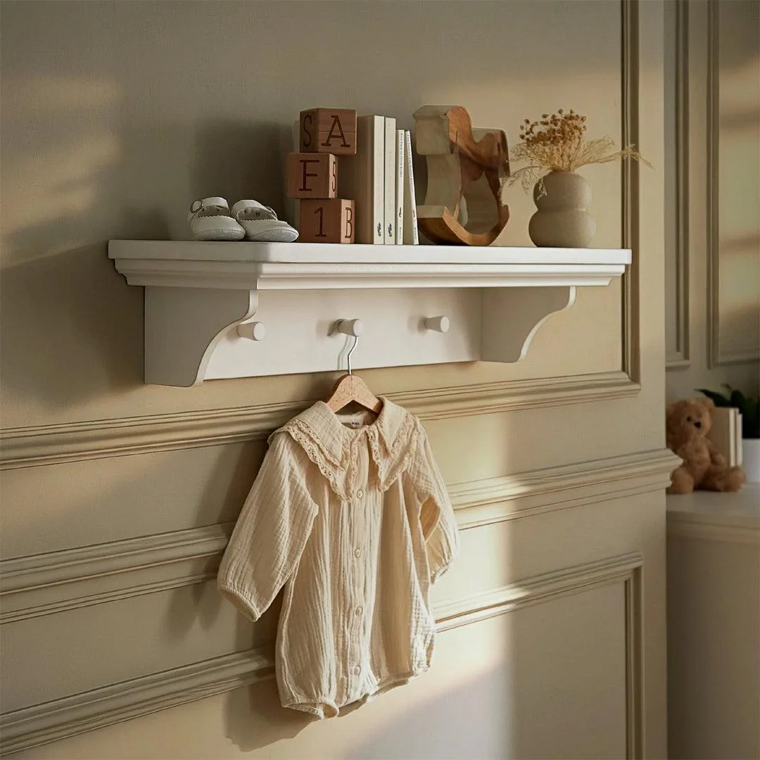 CuddleCo Shelf (800m with 3 knobs) Assembled - White - Image 3