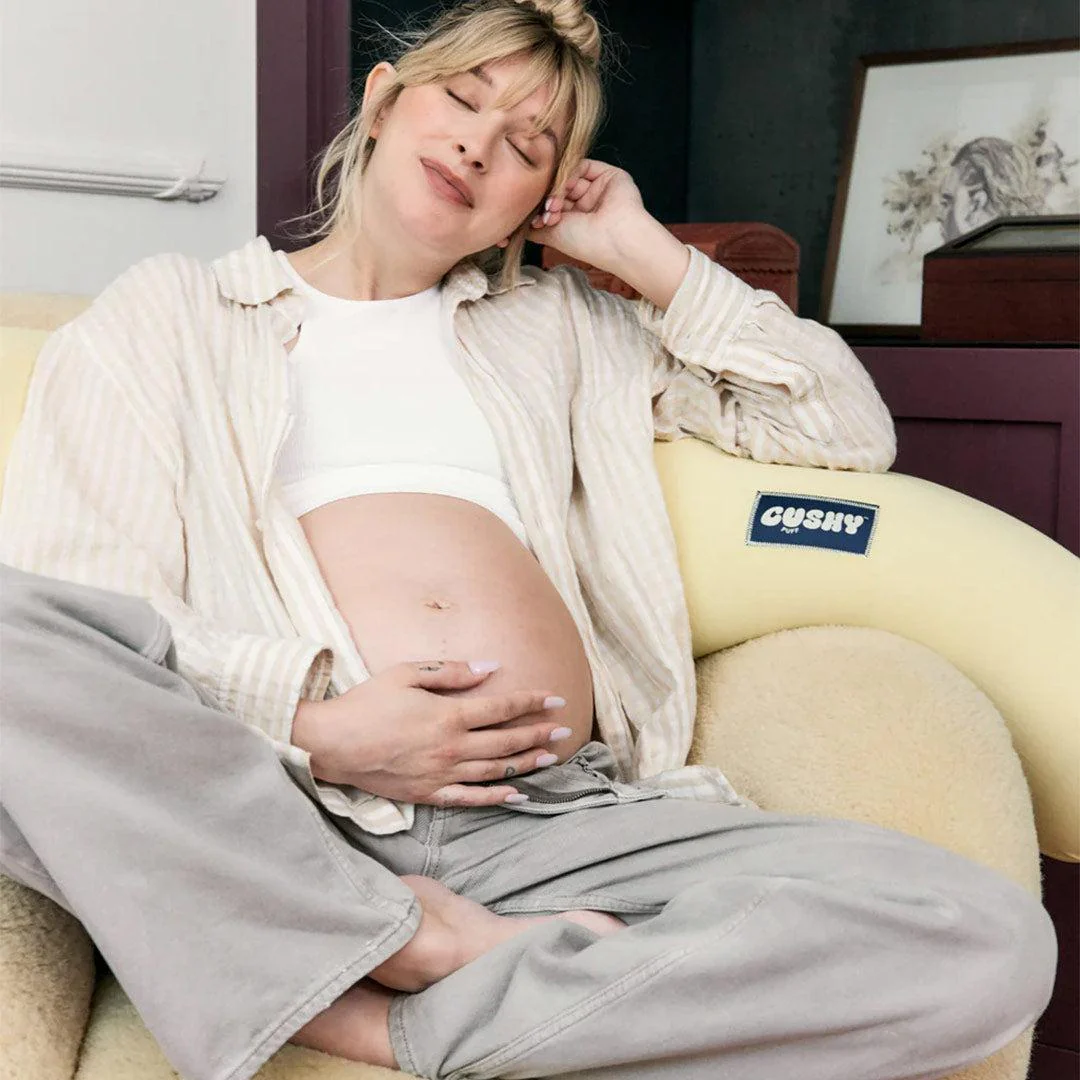 Cushy Puff Pregnancy Pillow - Mellow Yellow - Image 4