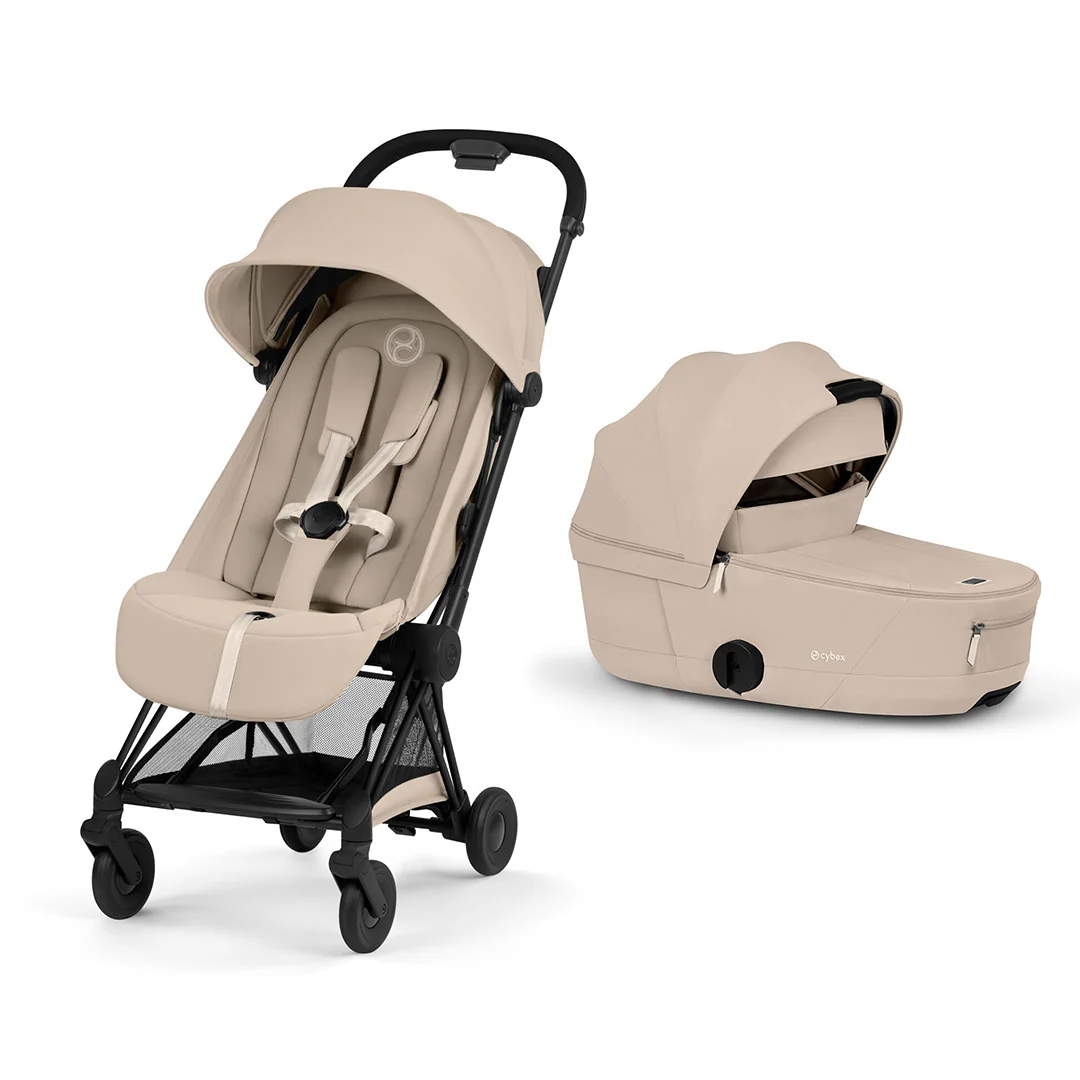 CYBEX Coya Comfort Compact Stroller - Cozy Beige/Black - Image 7