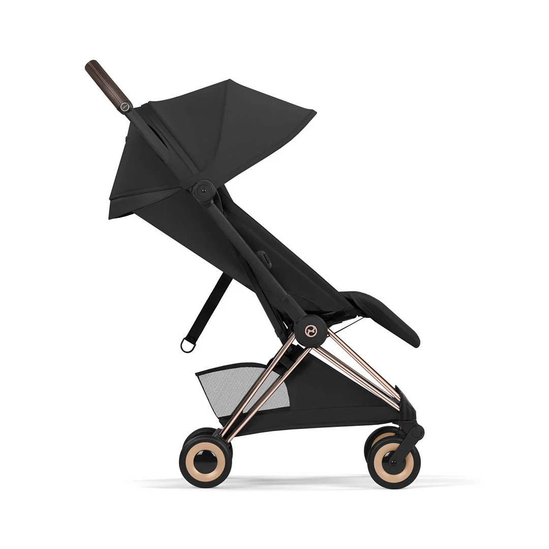 CYBEX Coya Comfort Compact Stroller - Sepia Black/Rose Gold - Image 2