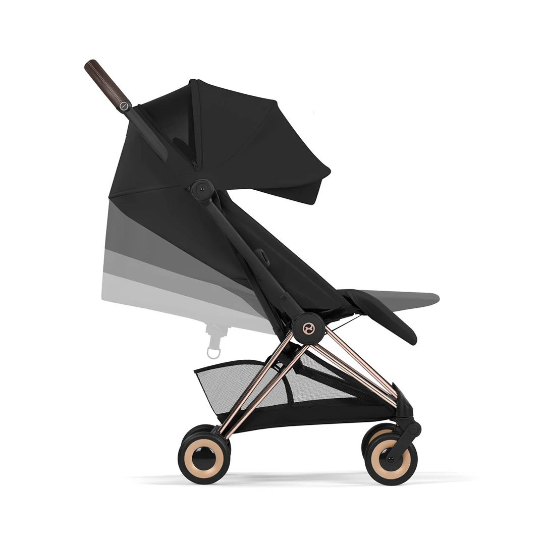 CYBEX Coya Comfort Compact Stroller - Sepia Black/Rose Gold - Image 3