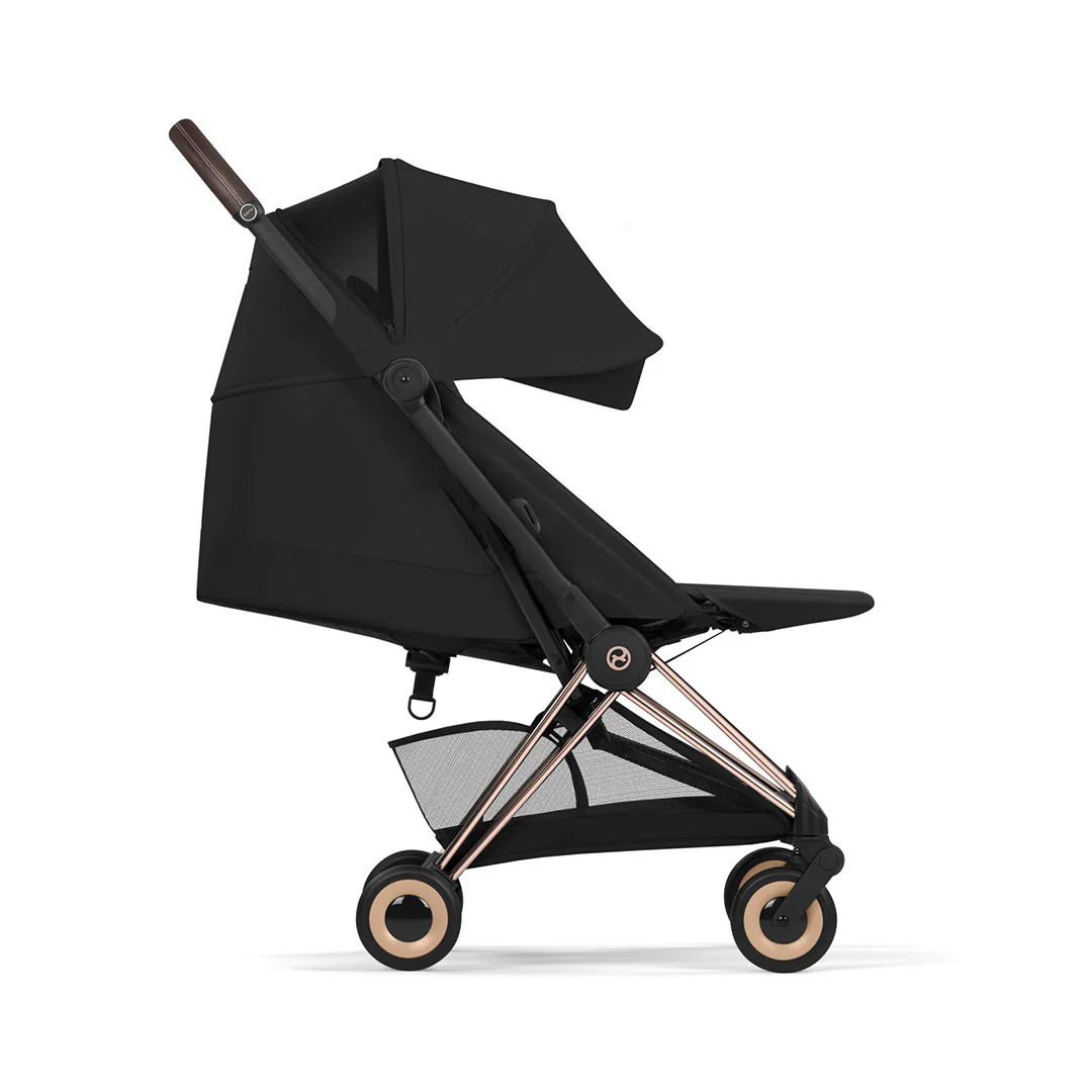 CYBEX Coya Comfort Compact Stroller - Sepia Black/Rose Gold - Image 4