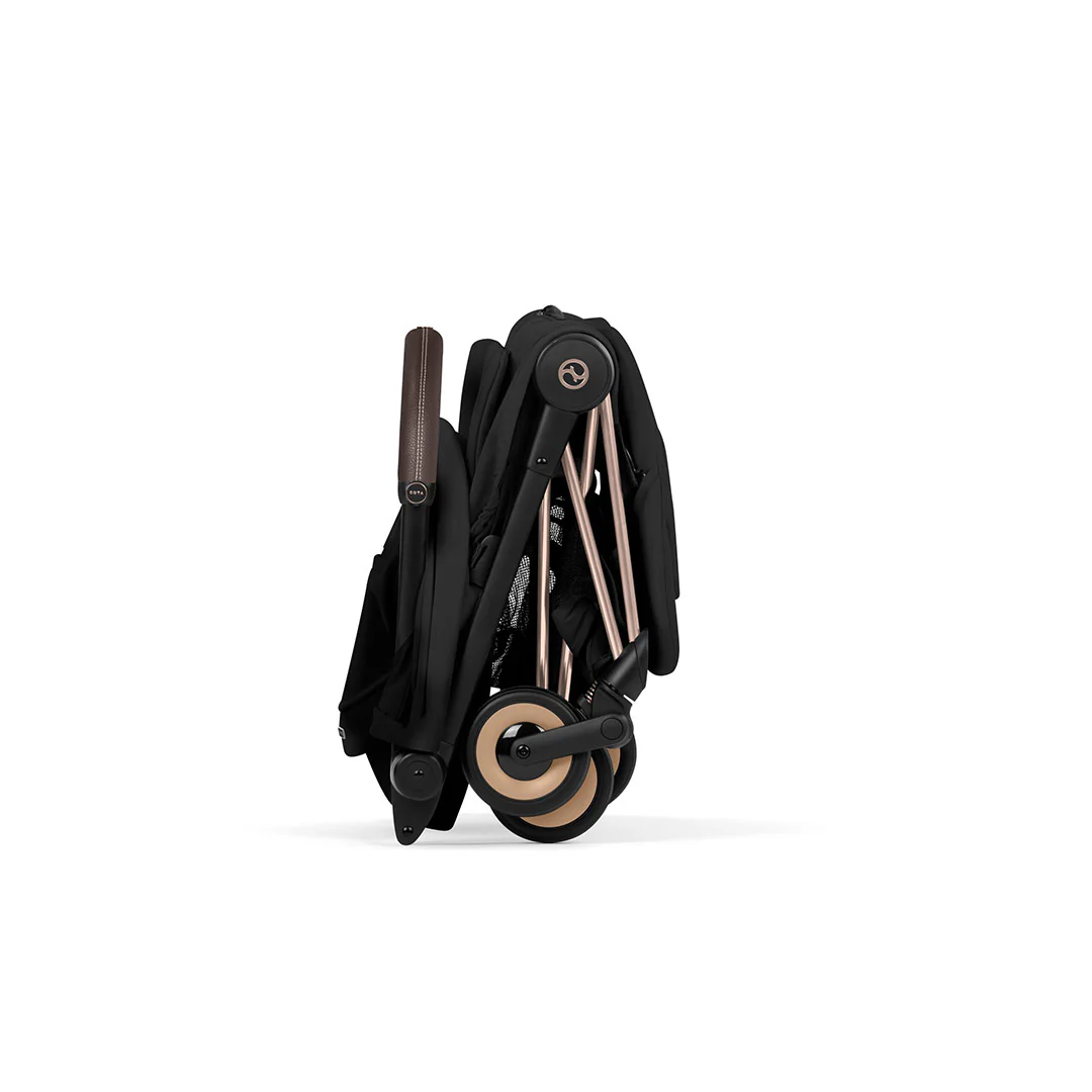 CYBEX Coya Comfort Compact Stroller - Sepia Black/Rose Gold - Image 5