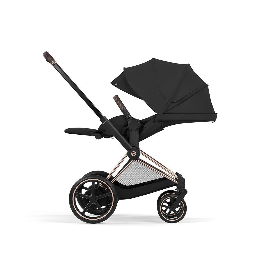 CYBEX e-Priam Comfort Pushchair & Foldable Carrycot - Sepia Black/Rose Gold - Image 10