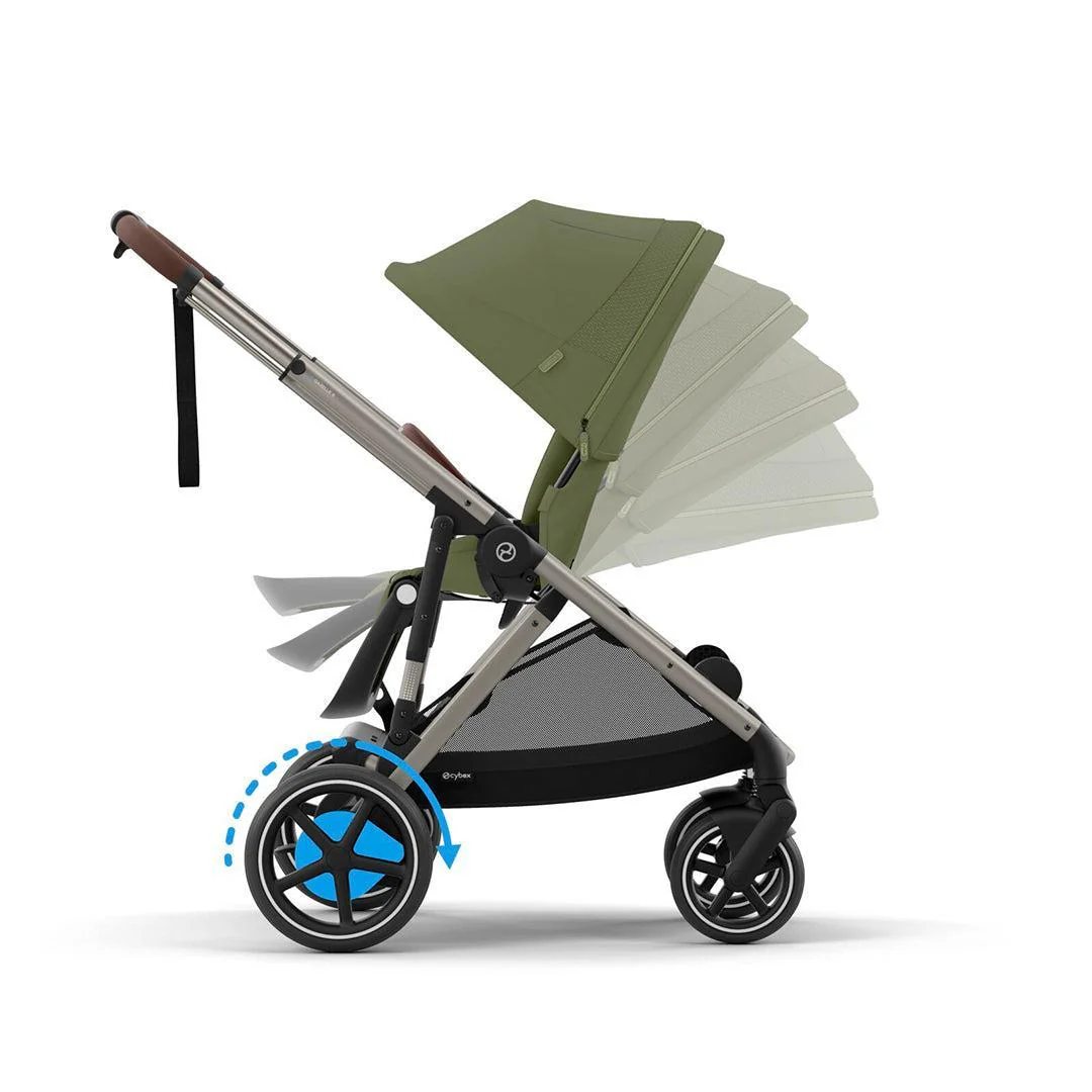 CYBEX e-Gazelle S Pushchair - Moss Green - Image 3