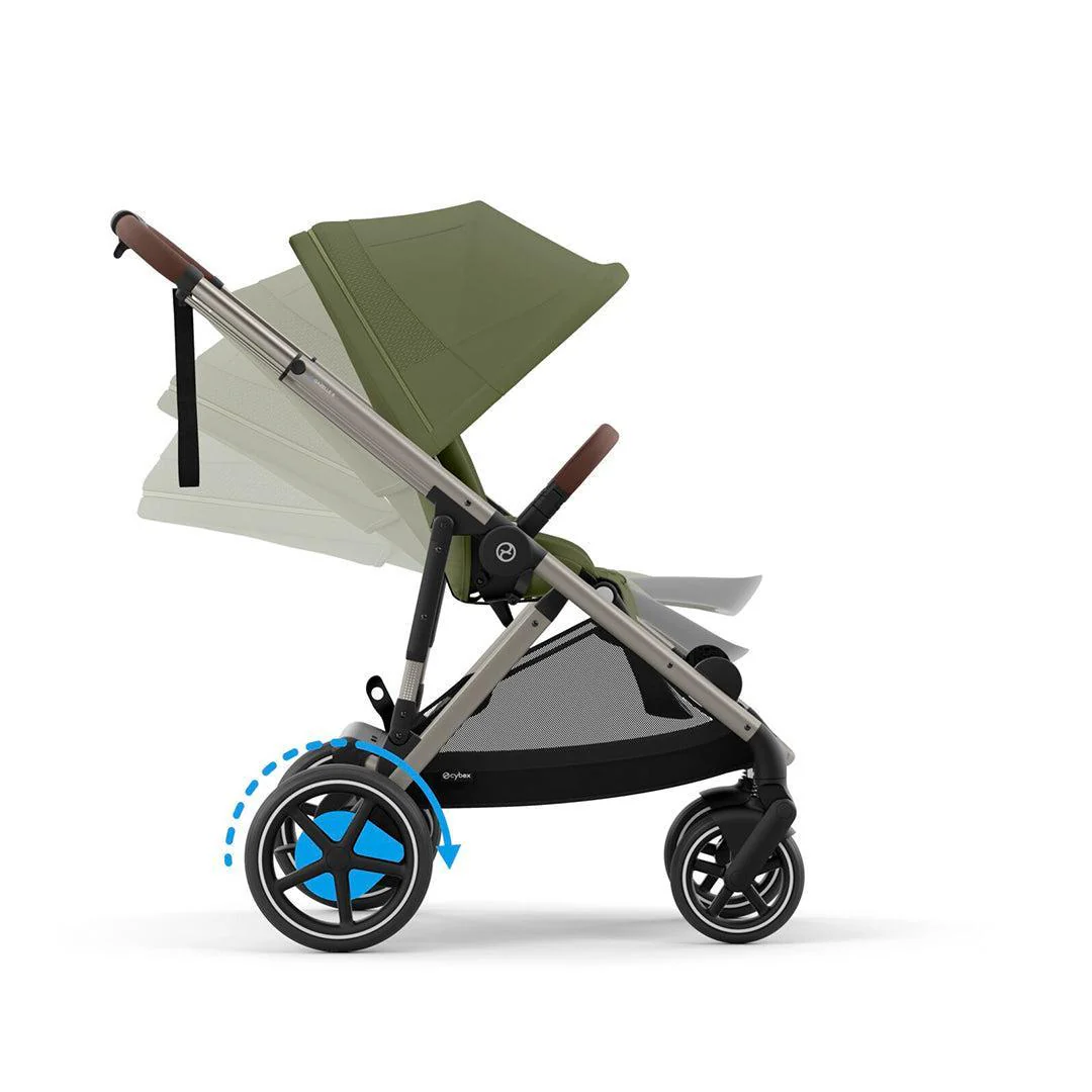 CYBEX e-Gazelle S Pushchair - Moss Green - Image 7