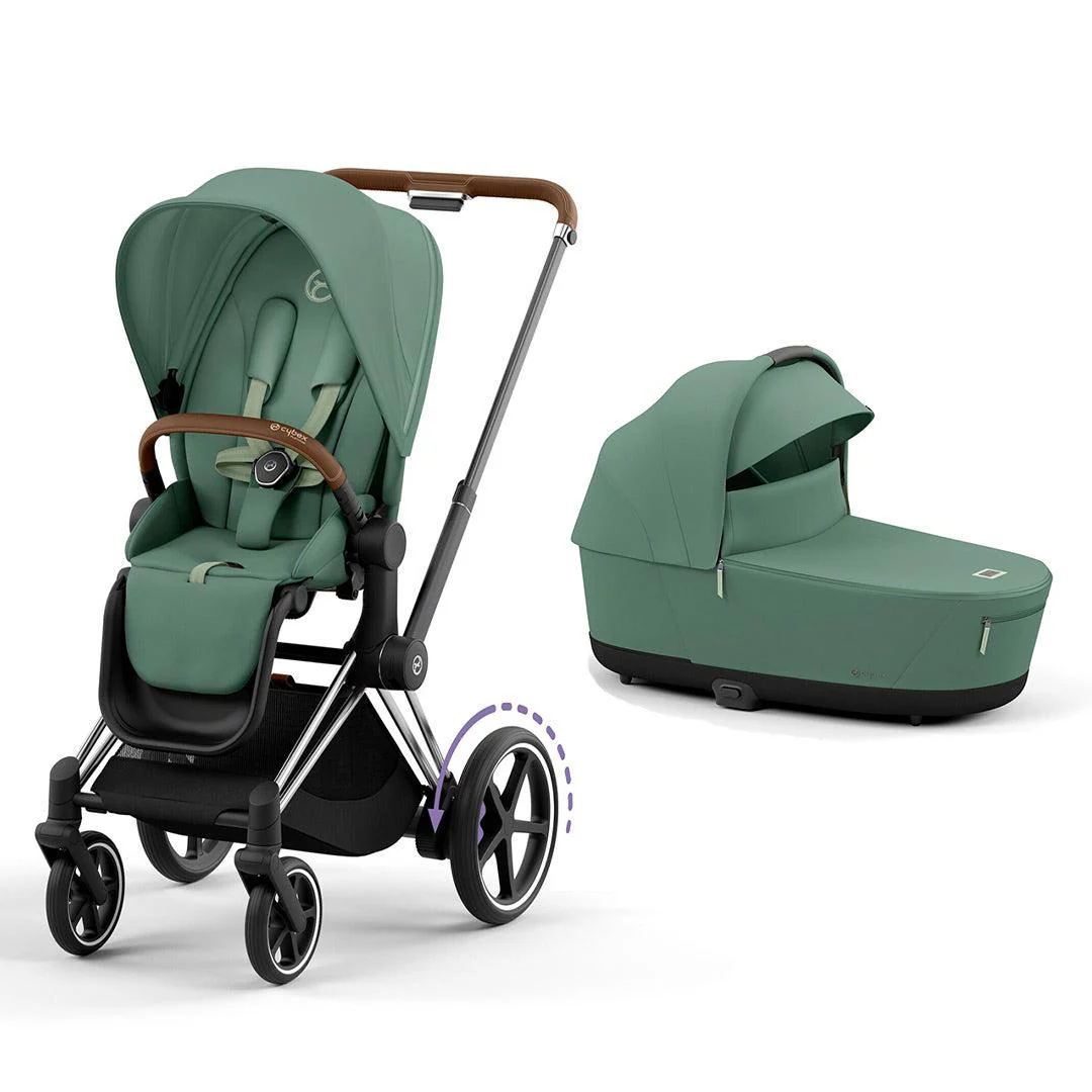 CYBEX e-Priam Pushchair - Leaf Green - Image 11