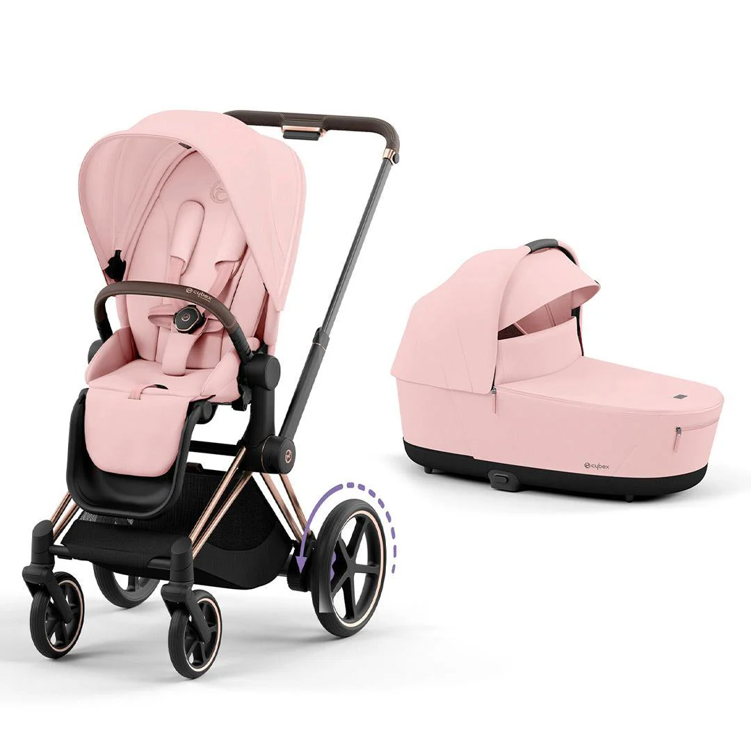 CYBEX e-Priam Pushchair - Peach Pink - Image 12