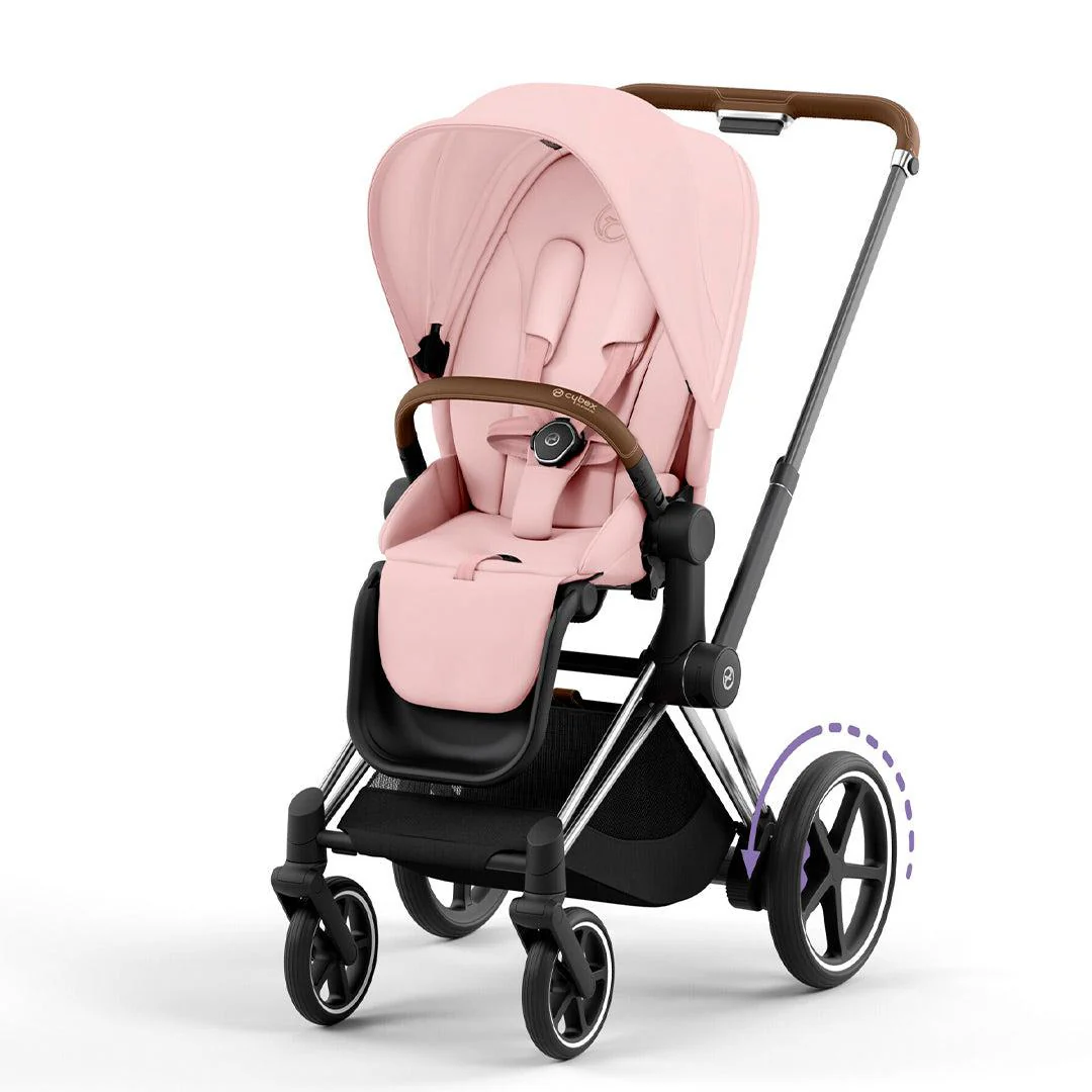 CYBEX e-Priam Pushchair - Peach Pink - Image 3