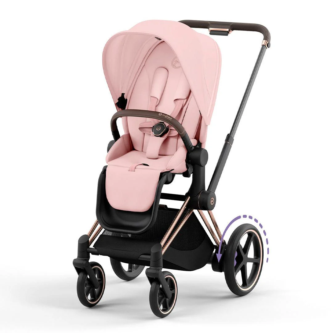 CYBEX e-Priam Pushchair - Peach Pink - Image 4