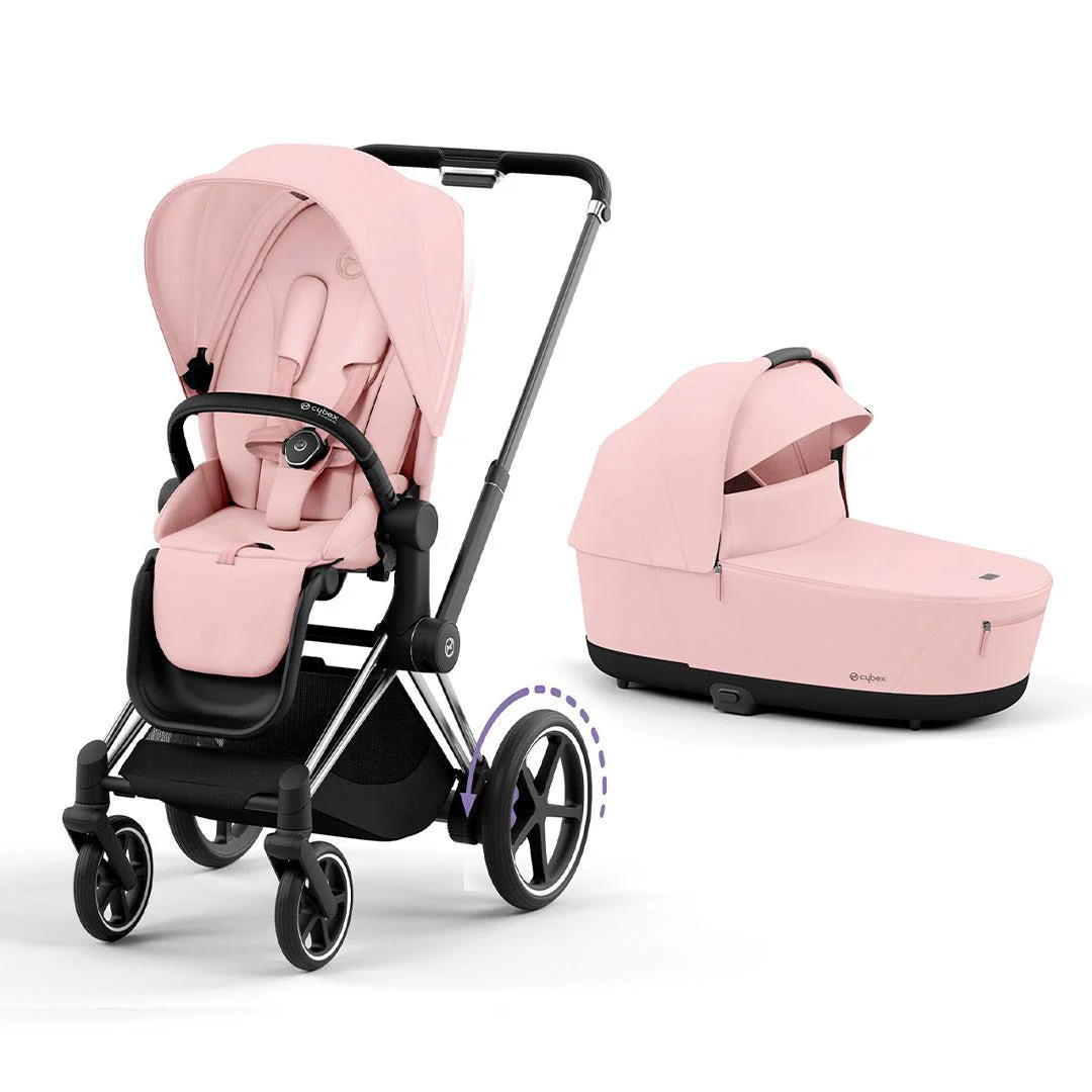 CYBEX e-Priam Pushchair - Peach Pink - Image 9