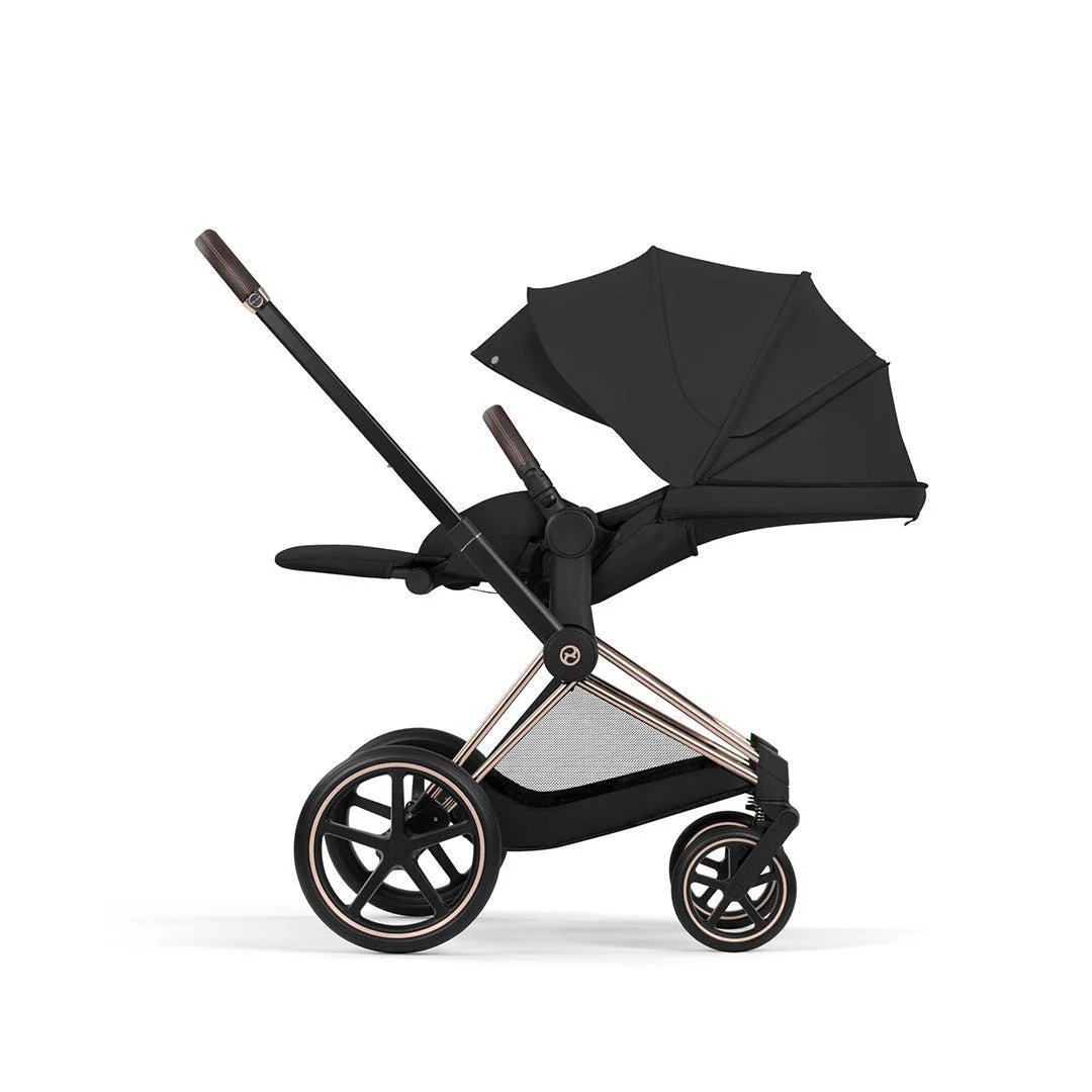 CYBEX Priam Comfort Pushchair & Foldable Carrycot - Sepia Black/Rose Gold - Image 8