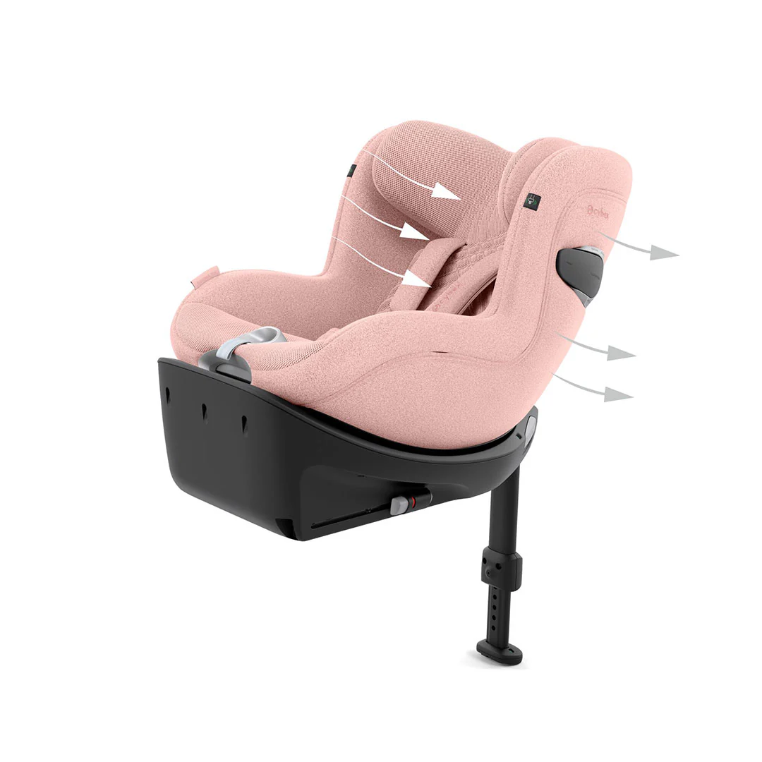 CYBEX Sirona Ti i-Size Plus Car Seat - Peach Pink - Image 5