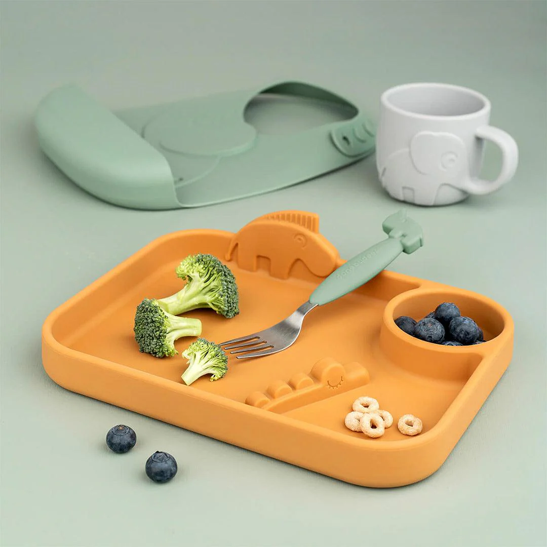 Done by Deer Easy-Grip Cutlery Set - Green - Deer Friends - Image 3