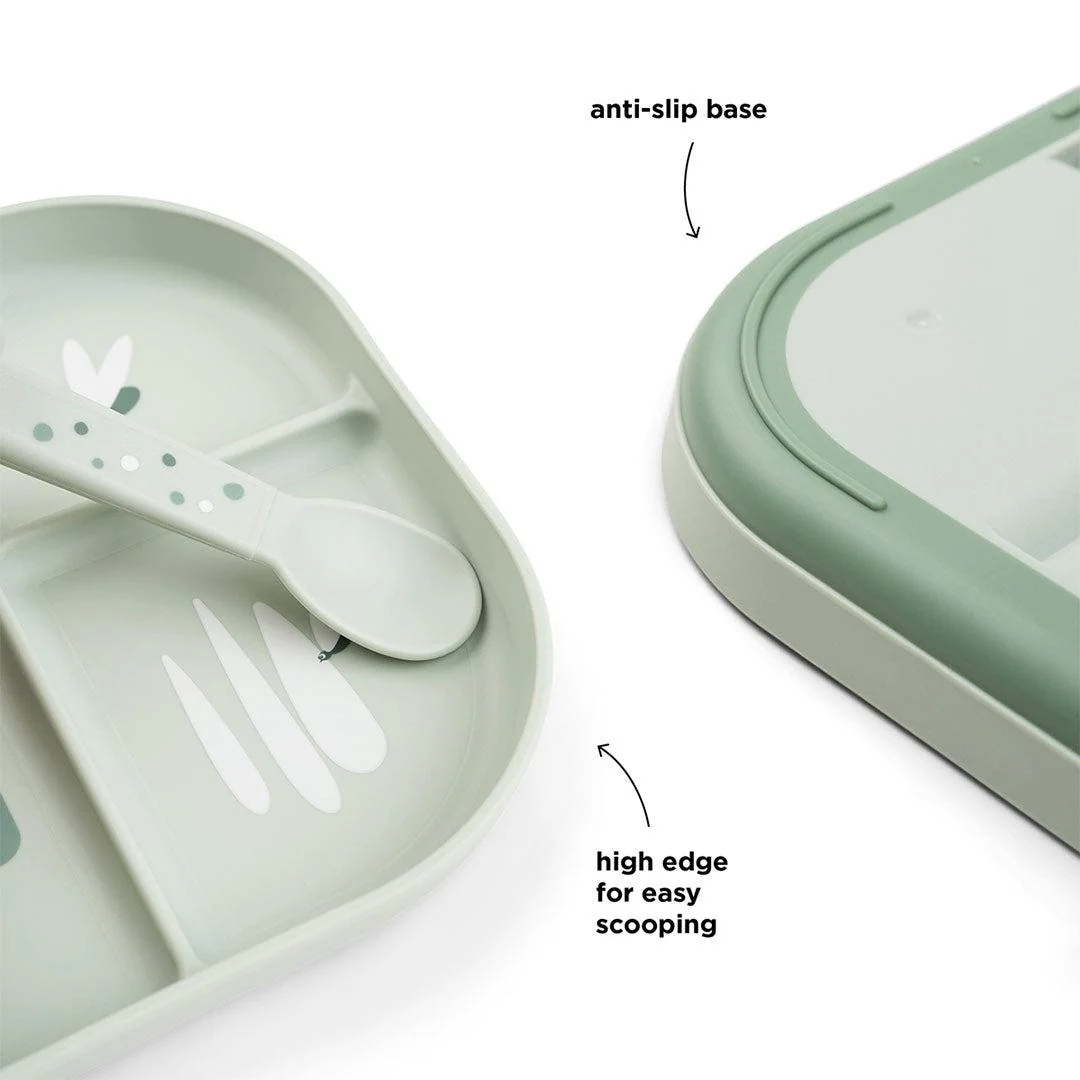 Done by Deer Foodie Compartment Plate - Green - Croco - Image 5