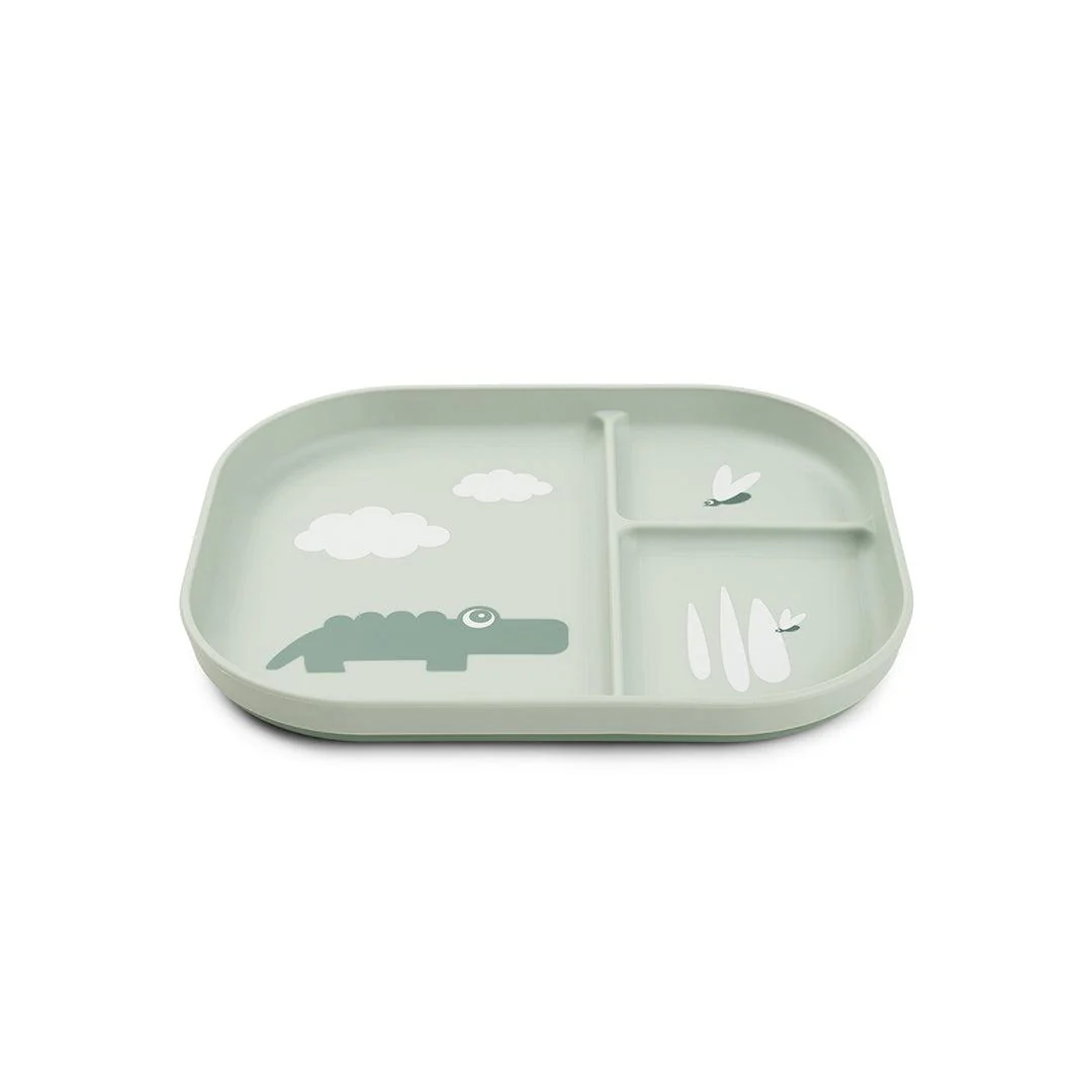 Done by Deer Foodie Compartment Plate - Green - Croco - Image 6