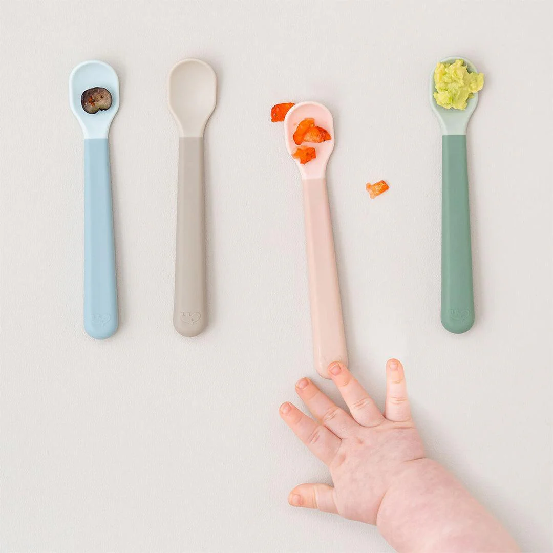 Done By Deer Foodie Easy-Grip Baby Spoon 3 Pack - Sand - Image 2