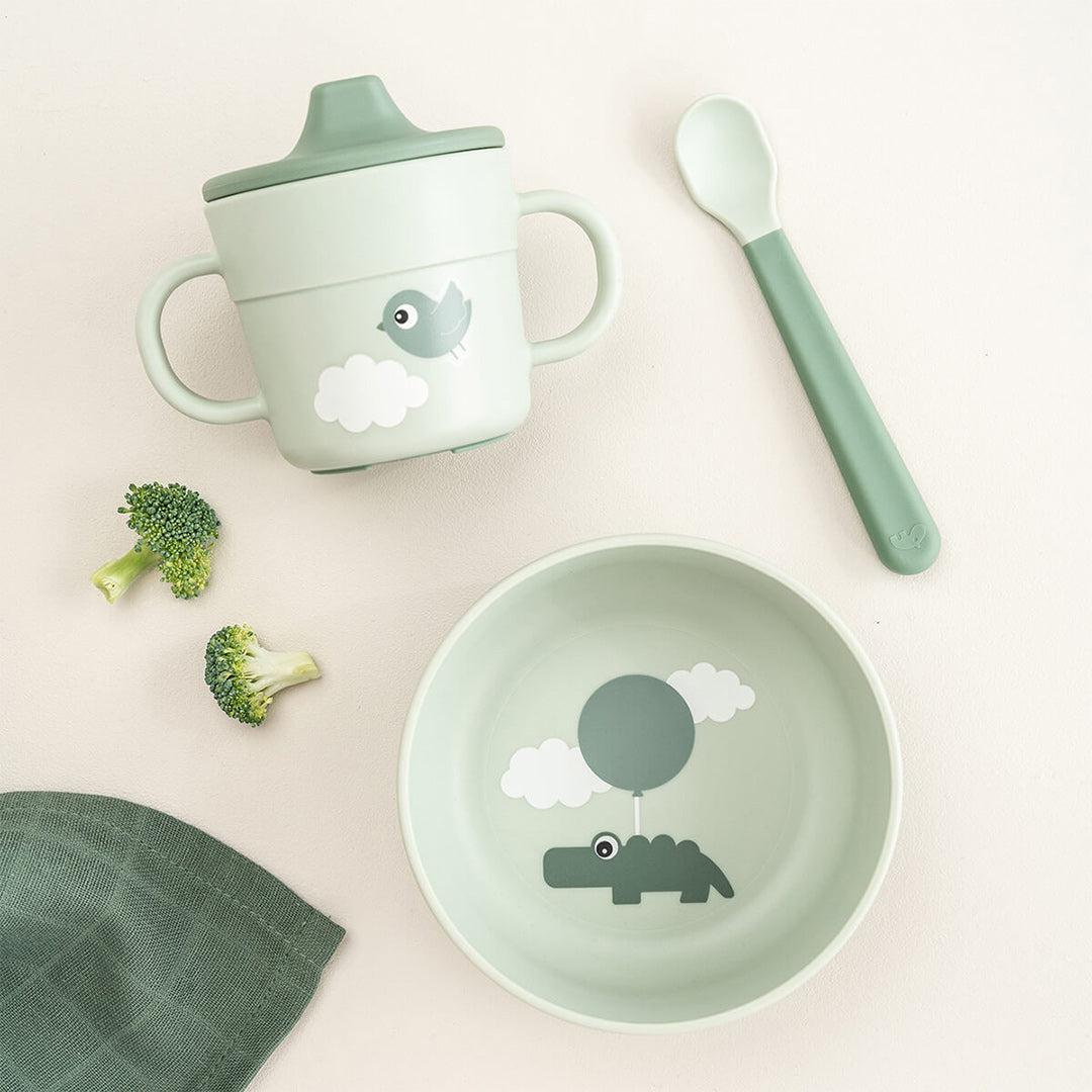 Done by Deer Foodie First Meal Set  - Green - Happy Clouds - Image 5