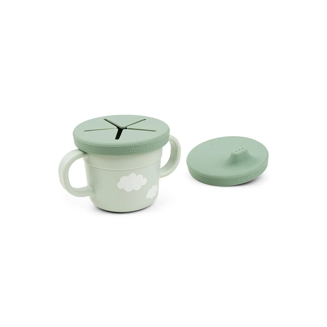 Done by Deer Foodie Spout/Snack Cup - Green - Croco - Image 5