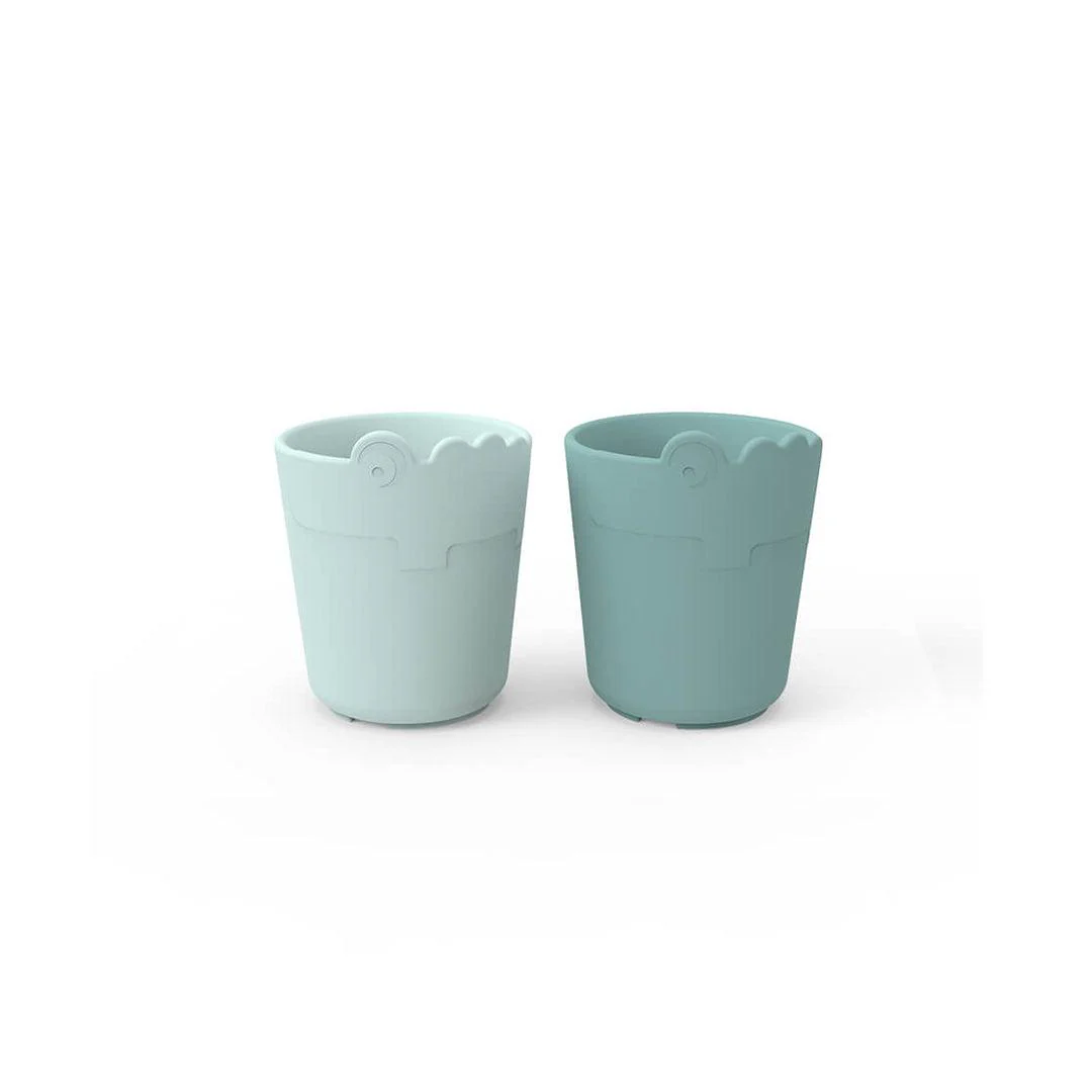 Done by Deer Kiddish Mini Mug - 2 Pack - Blue - Croco