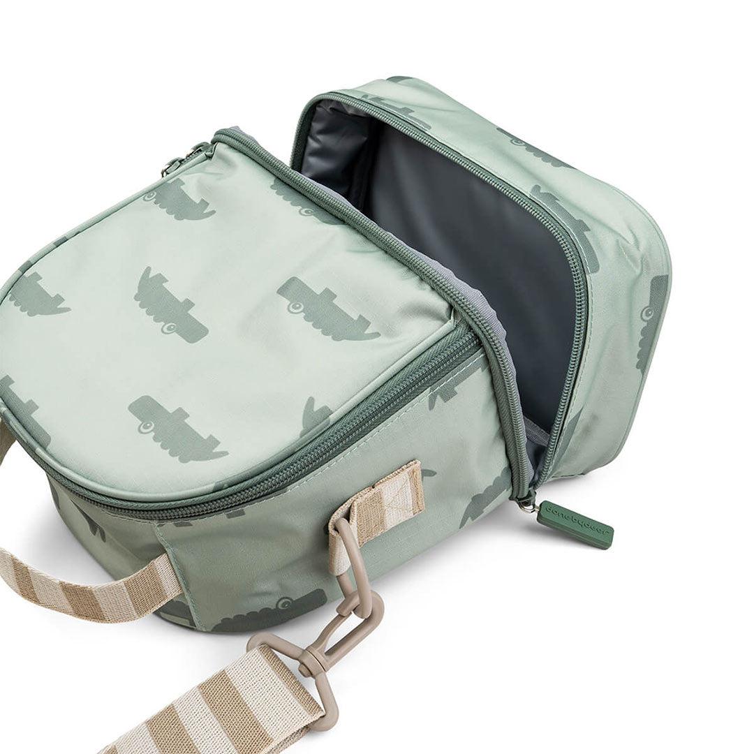Done by Deer Kids Insulated Lunch Bag - Green - Croco - Image 5