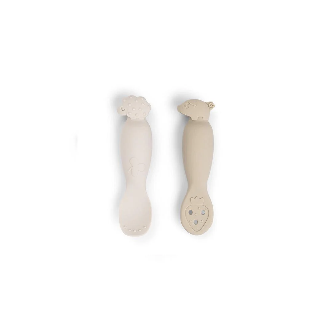 Done By Deer Learning Spoon Set - Tiny Farm Sand