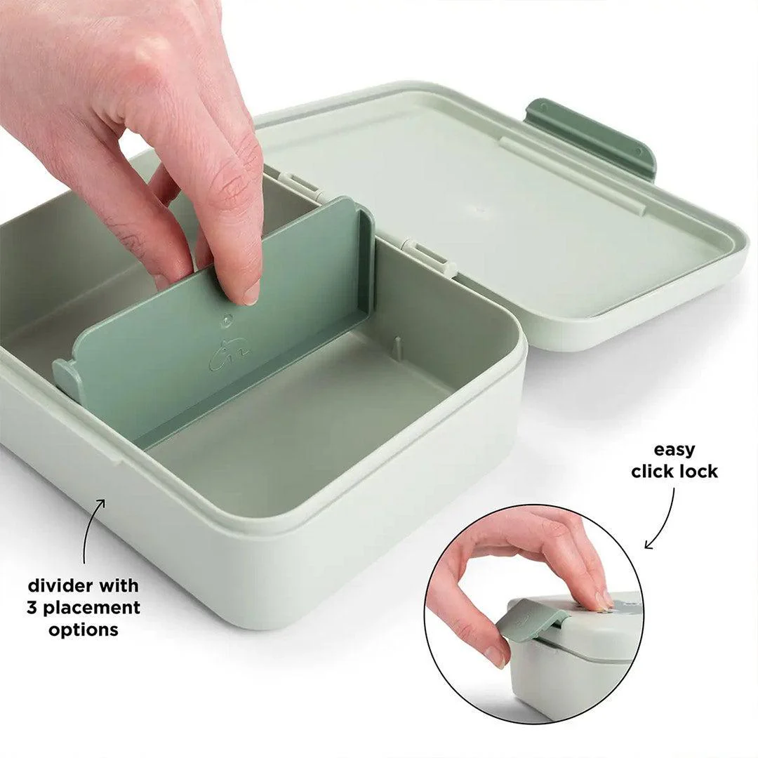 Done by Deer Lunch box w/divider - Playground Green - Image 3