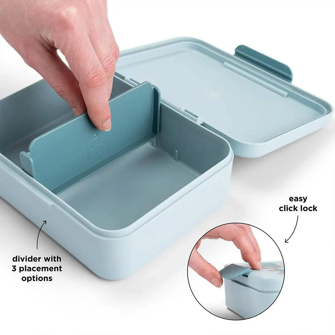 Done by Deer Lunch box w/divider - Tiny Farm Blue - Image 3
