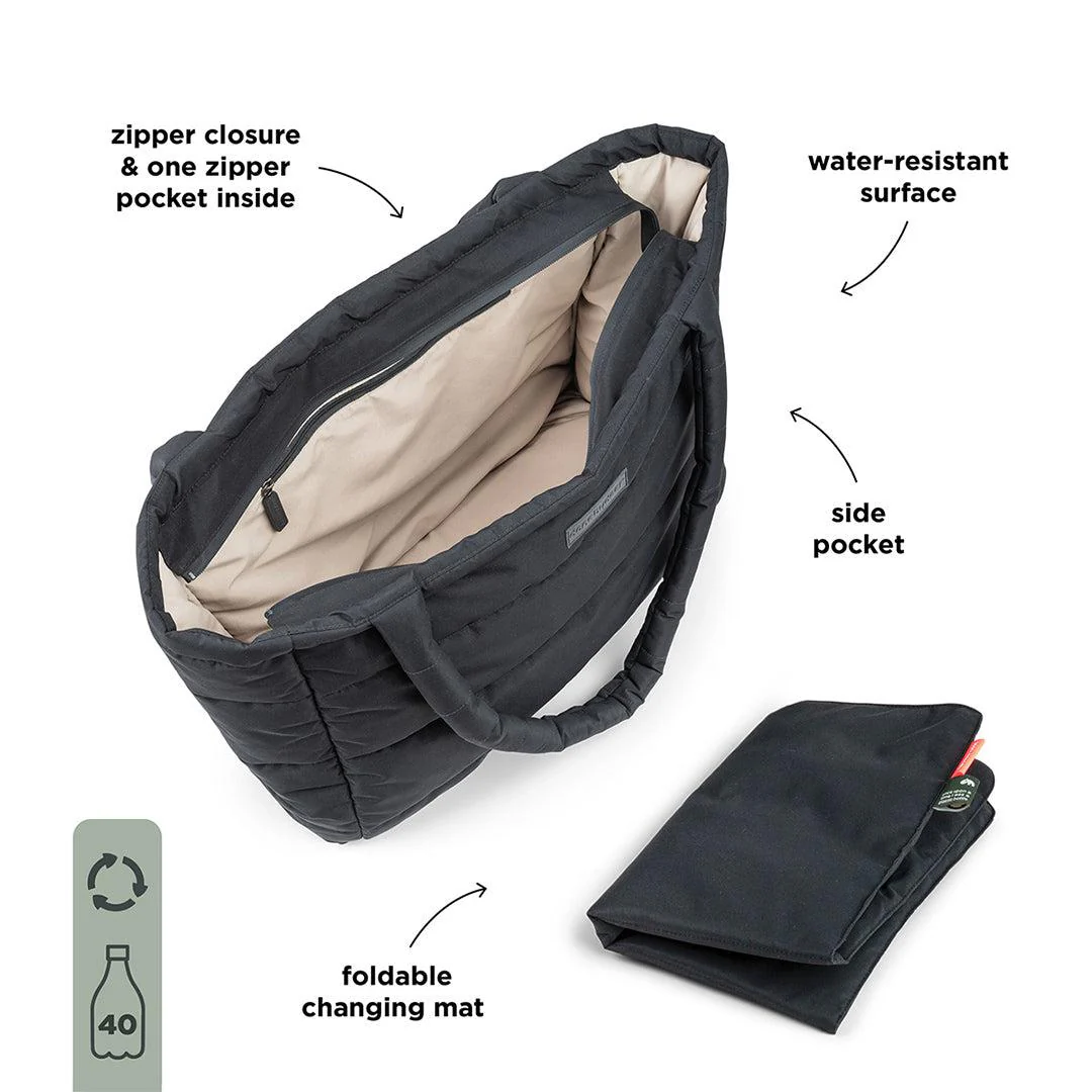 Done by Deer Quilted Changing Tote Bag - Black - Image 7