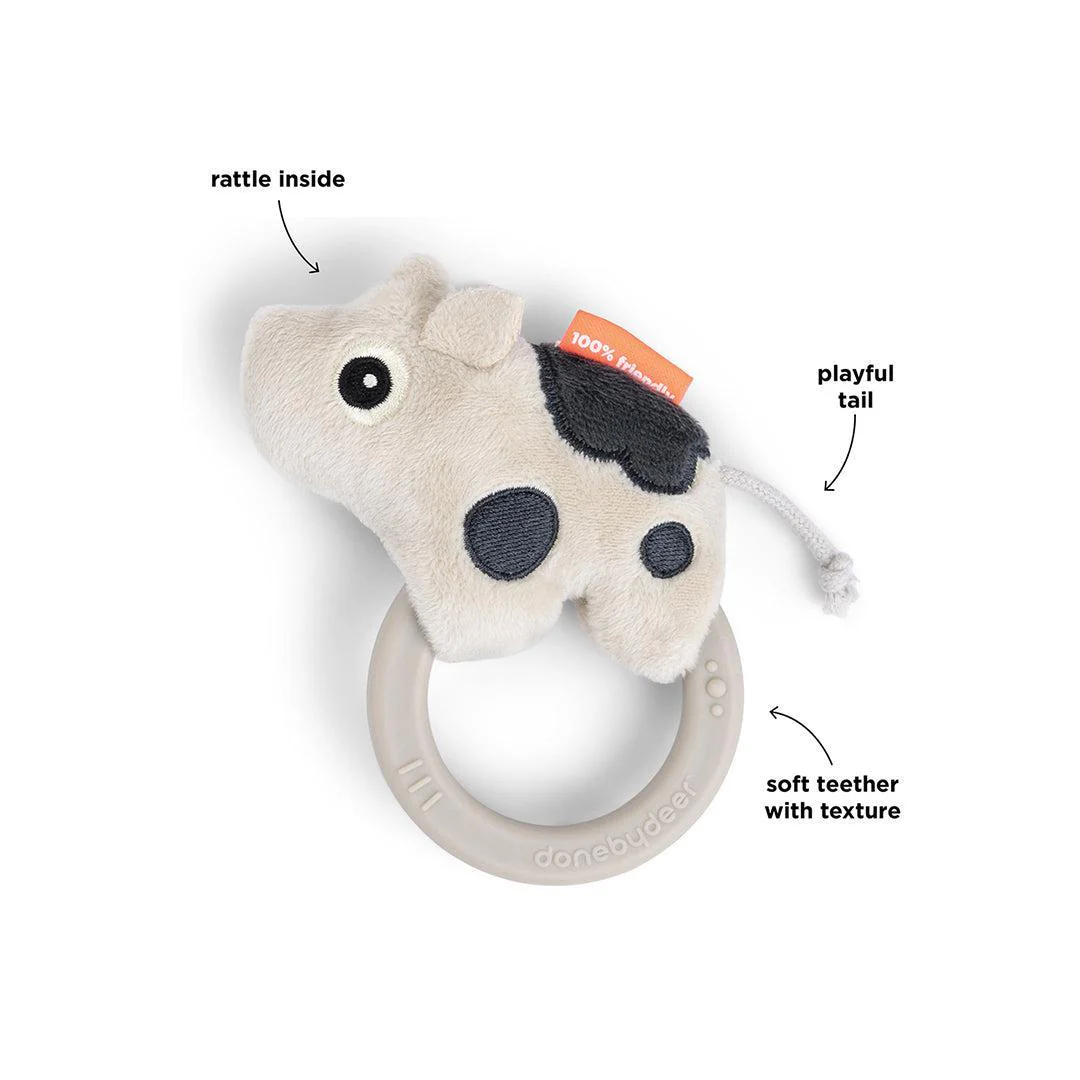 Done By Deer Sensory Rattle with Teether - Dotti Sand - Image 2