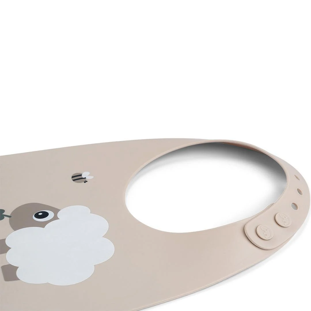 Done By Deer Silicone Bib - Sheepy Sand - Image 3