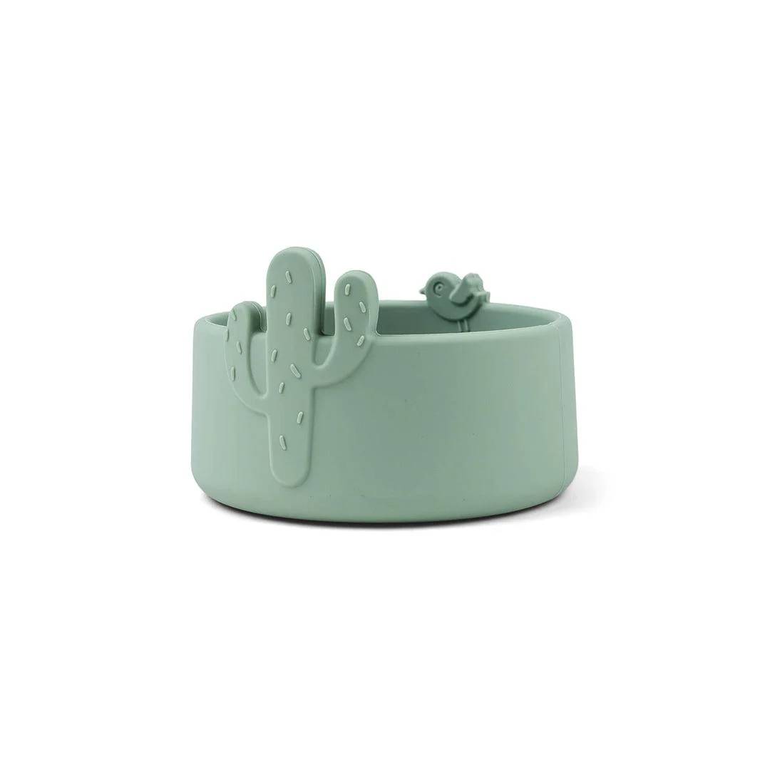 Done by Deer Silicone Bowl Set 2 Pieces - Sand/Green - Lalee - Image 9