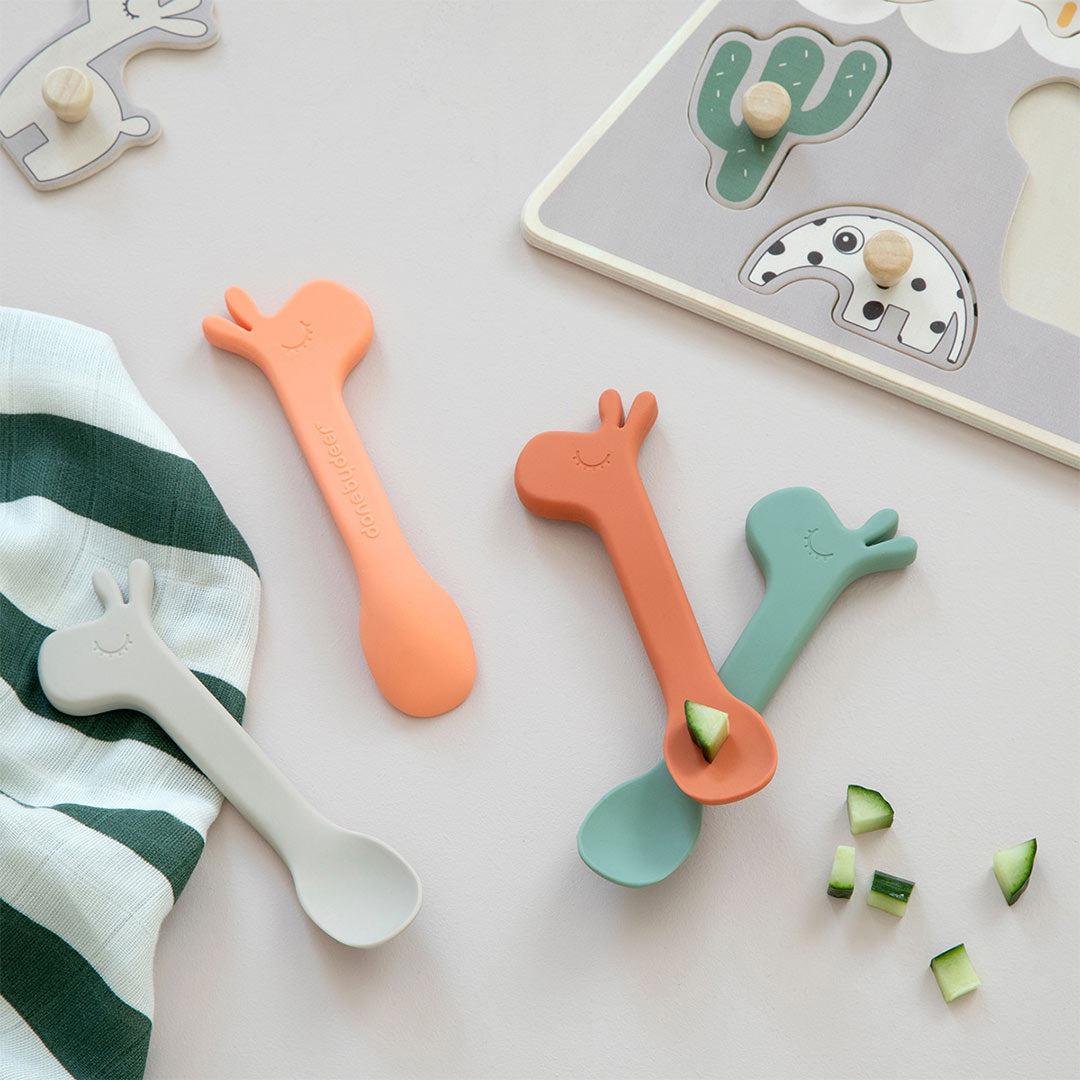 Done by Deer Silicone Spoon - 2 Pack - Green - Lalee - Image 2