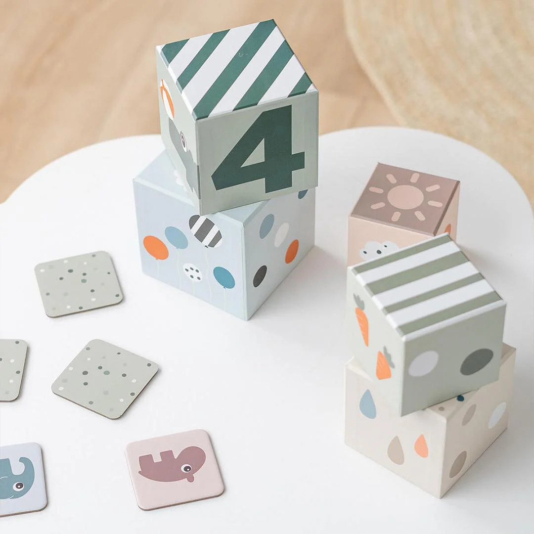 Done By Deer Stacking Cubes 5 pcs - Deer Friends Colour Mix - Image 3