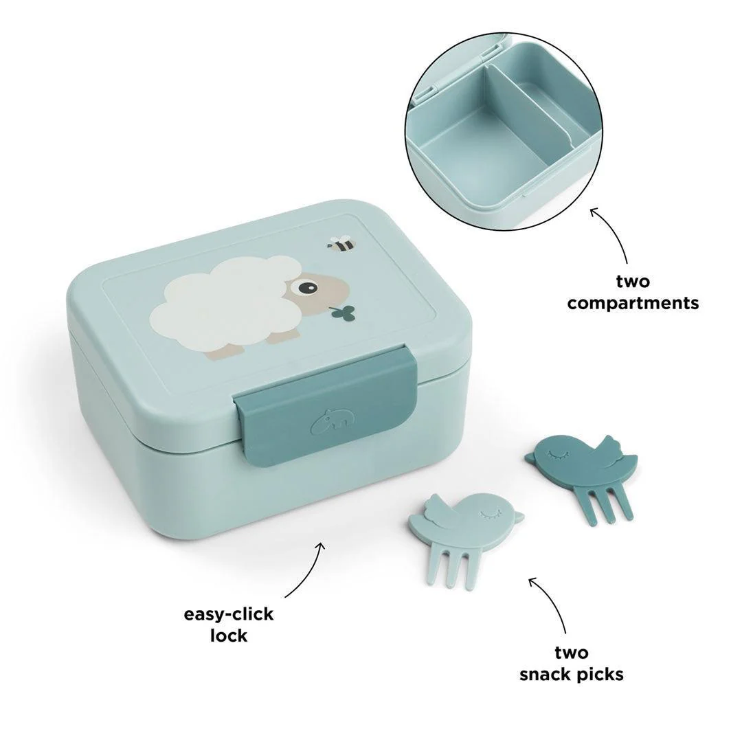 Done by Deer Tiny Lunch Box With Snack Picks - Tiny Farm Blue - Image 5