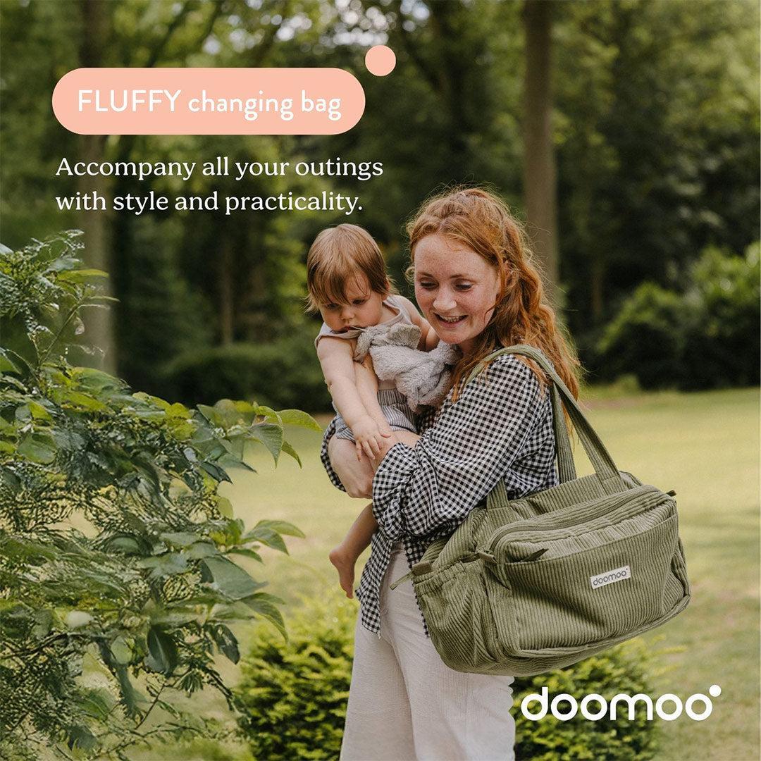 Doomoo Changing Bag - Fluffy Corduroy Khaki - Image 2