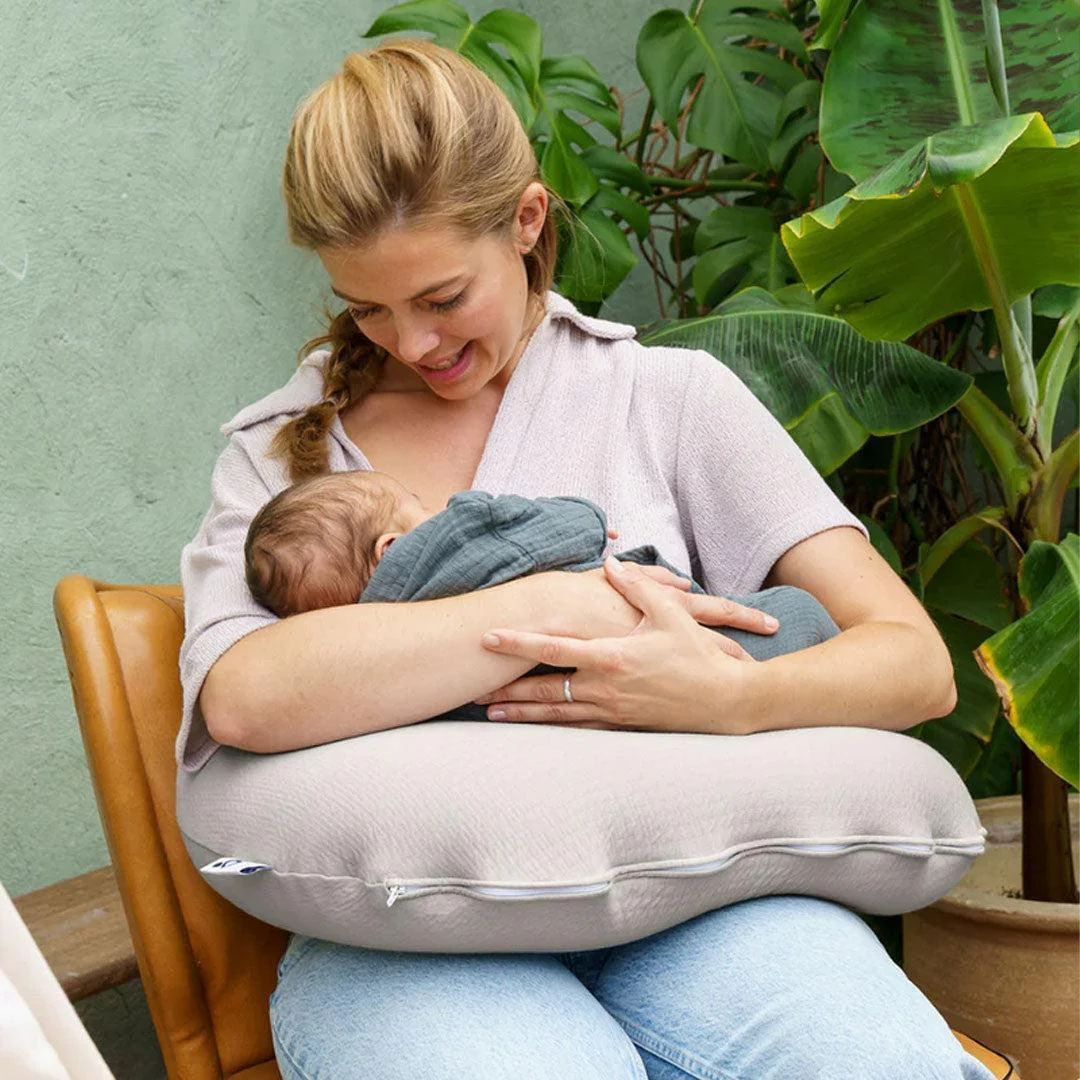 Doomoo Softy Muslin Nursing Pillow - Jersey Sand - Image 5