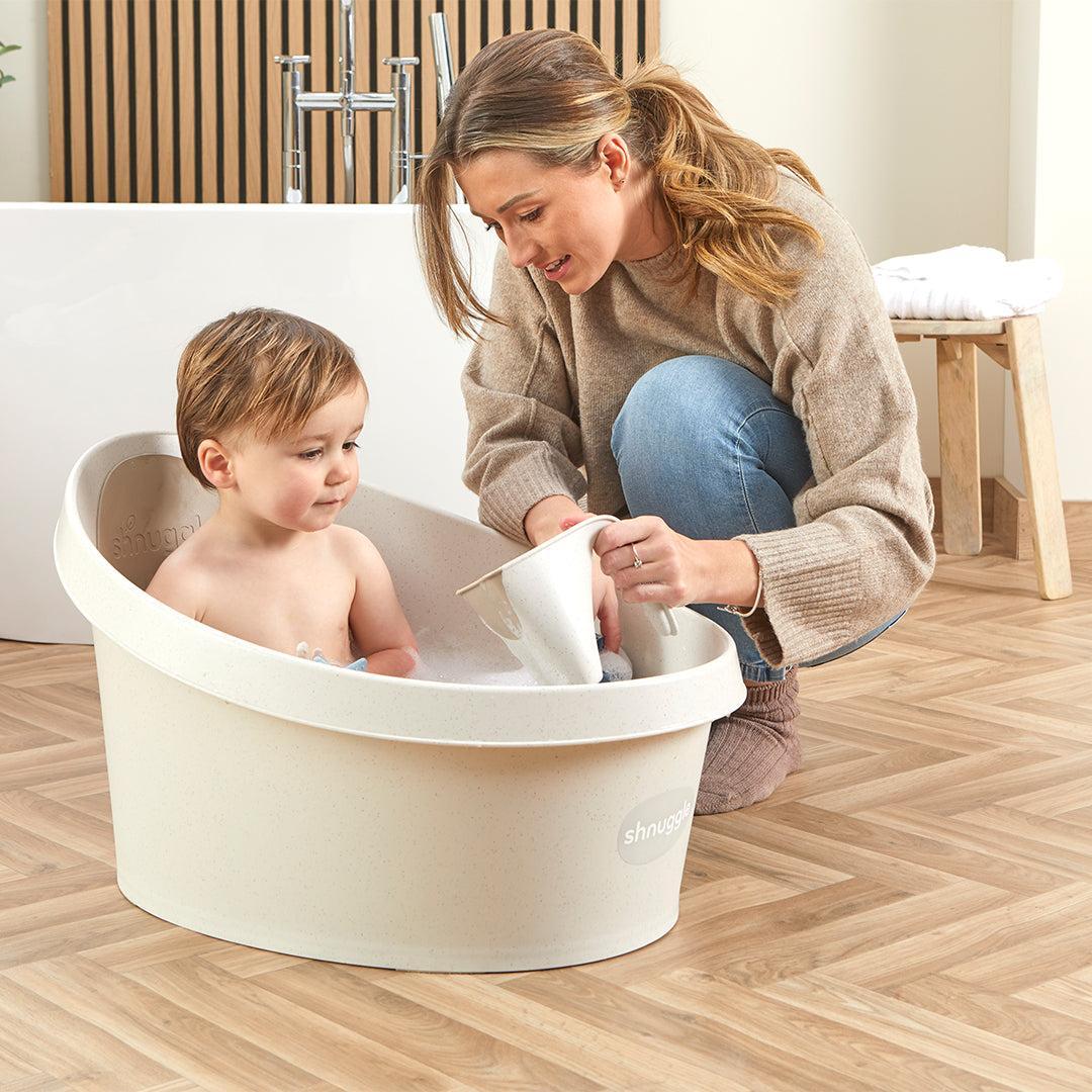 Shnuggle ECO Collection Toddler Bath  - Cookies & Cream - Image 2