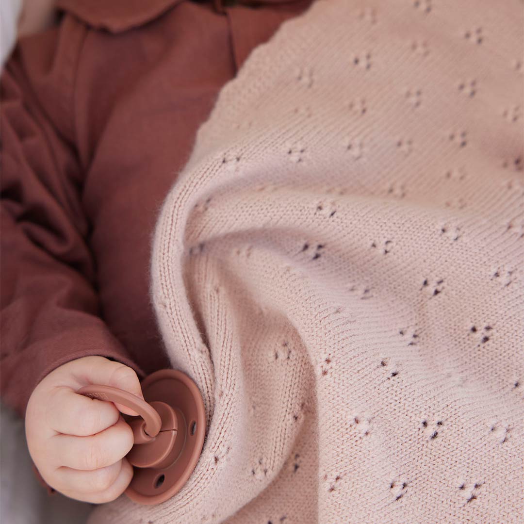 Elodie Details Pointelle Blanket - Creamy White - Image 2